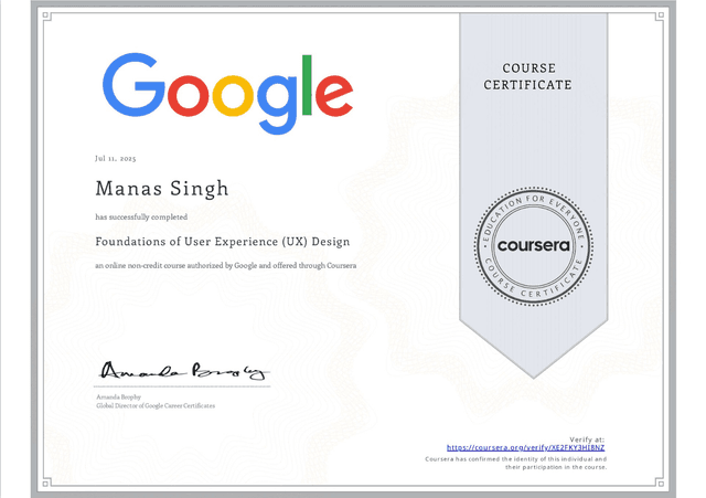 Foundations of User Experience (UX) Design