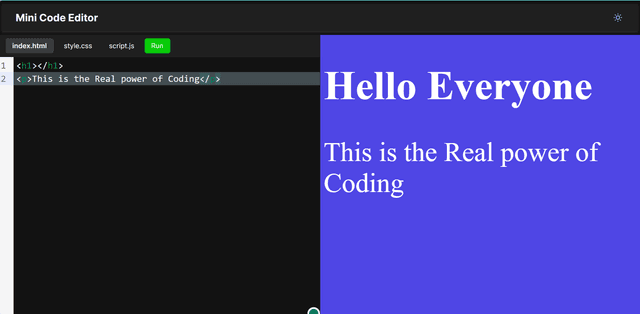Minimal Code Editor