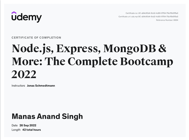 Node.js, Express, MongoDB & More: The Complete Bootcamp 2022